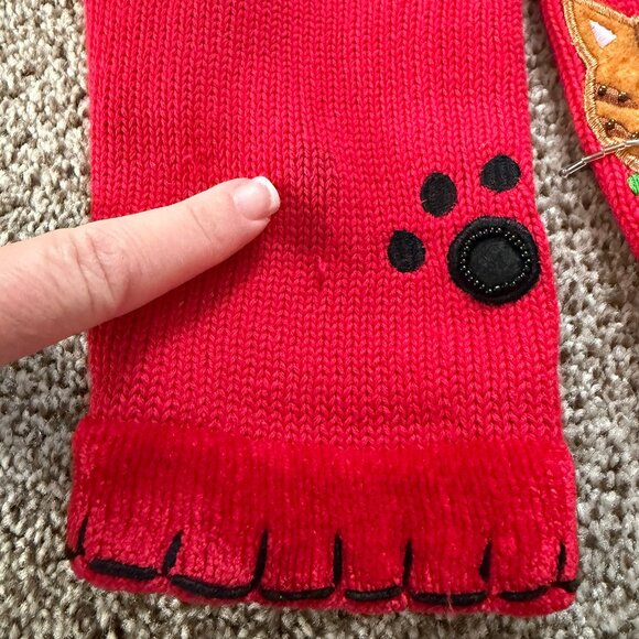 VINTAGE 80s Berek by Takako Sakon Red Cat Cardigan Sweater Medium - Picture 12 of 15